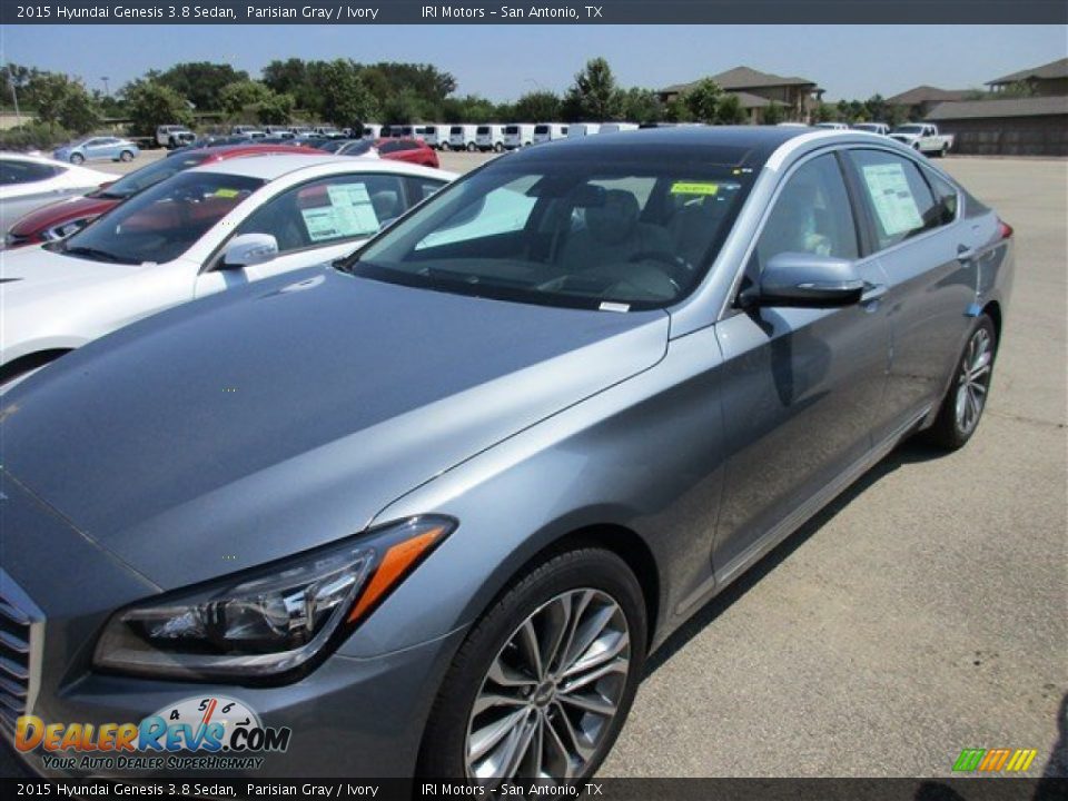 2015 Hyundai Genesis 3.8 Sedan Parisian Gray / Ivory Photo #2