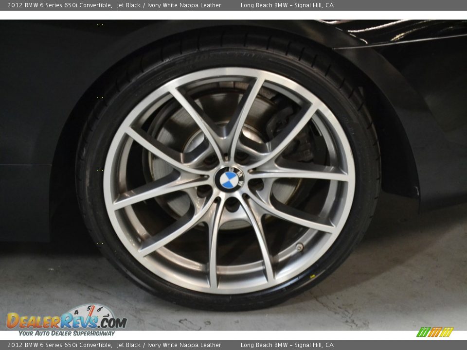 2012 BMW 6 Series 650i Convertible Jet Black / Ivory White Nappa Leather Photo #8