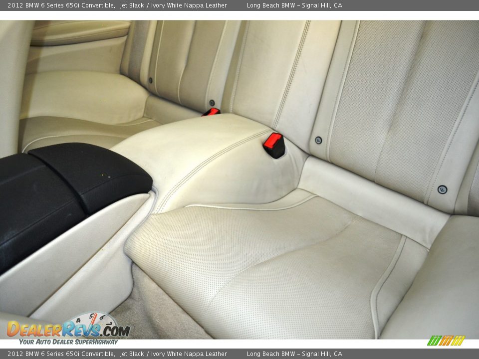 2012 BMW 6 Series 650i Convertible Jet Black / Ivory White Nappa Leather Photo #15