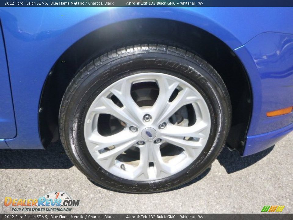 2012 Ford Fusion SE V6 Blue Flame Metallic / Charcoal Black Photo #2