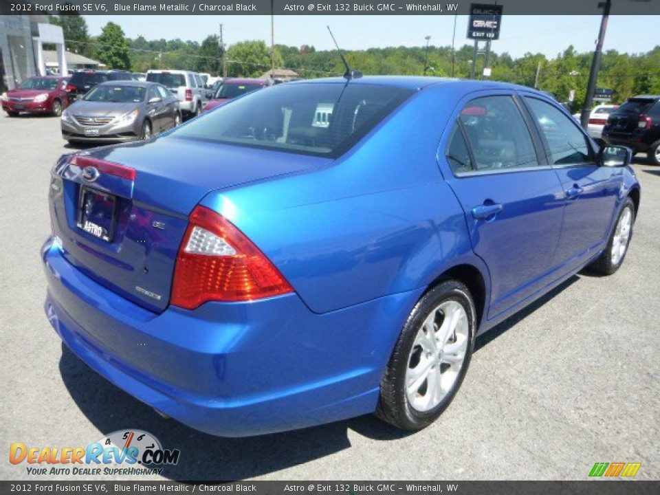 2012 Ford Fusion SE V6 Blue Flame Metallic / Charcoal Black Photo #7