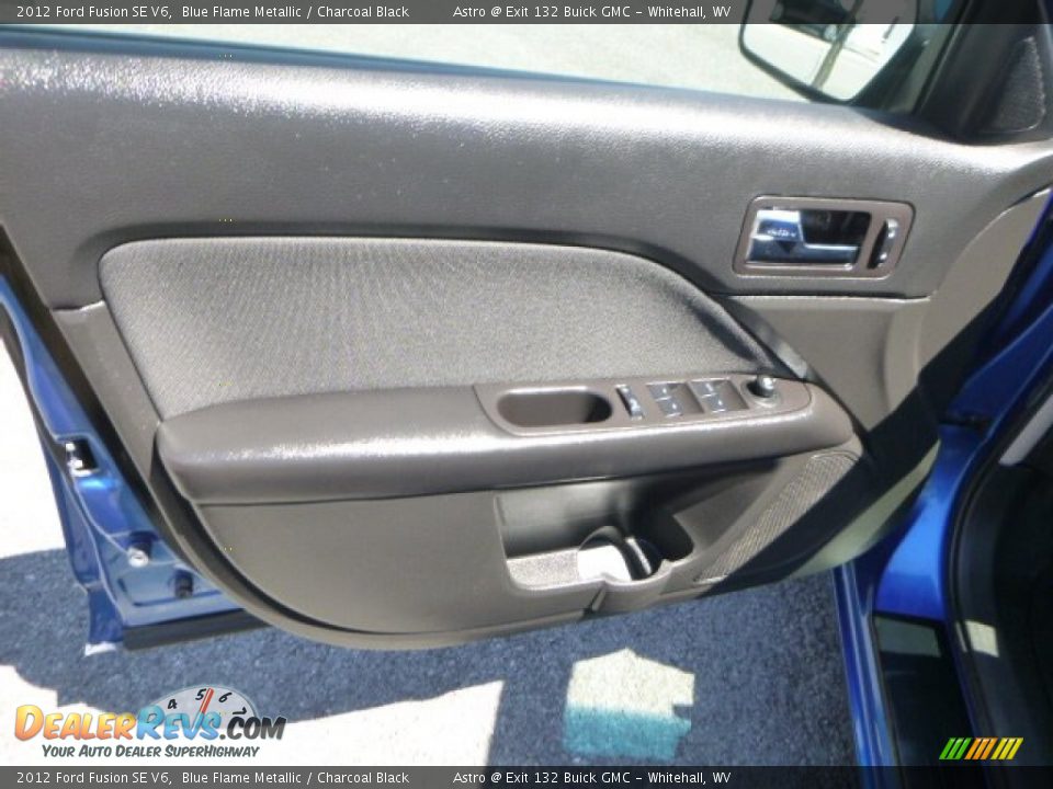 2012 Ford Fusion SE V6 Blue Flame Metallic / Charcoal Black Photo #14