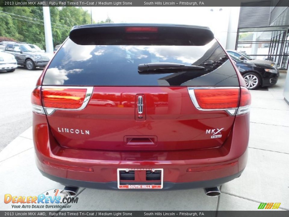 2013 Lincoln MKX AWD Ruby Red Tinted Tri-Coat / Medium Light Stone Photo #11