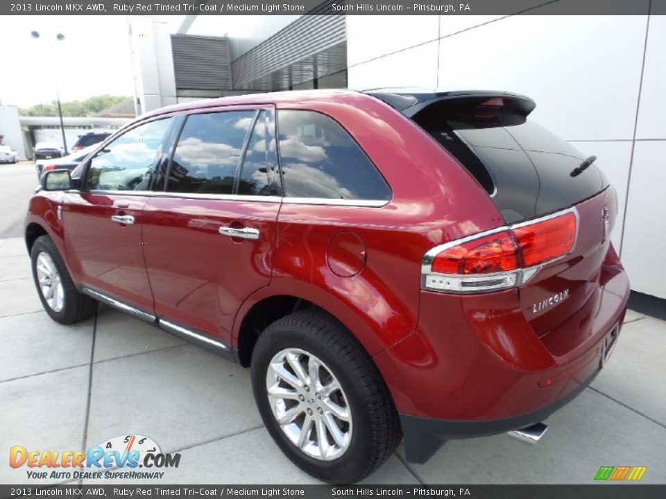 2013 Lincoln MKX AWD Ruby Red Tinted Tri-Coat / Medium Light Stone Photo #13