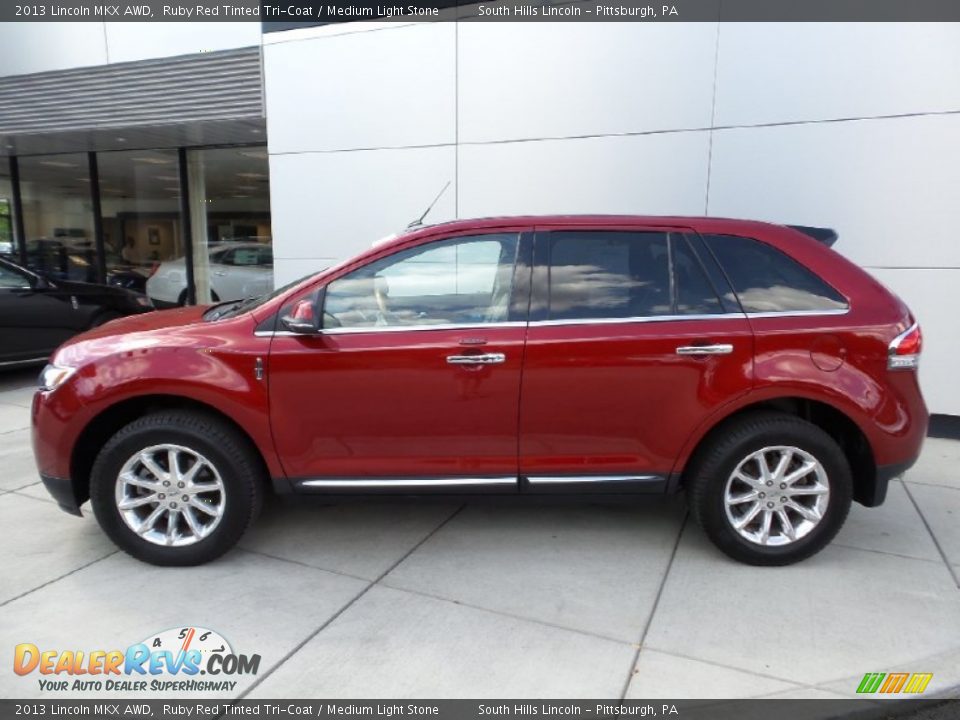 2013 Lincoln MKX AWD Ruby Red Tinted Tri-Coat / Medium Light Stone Photo #14