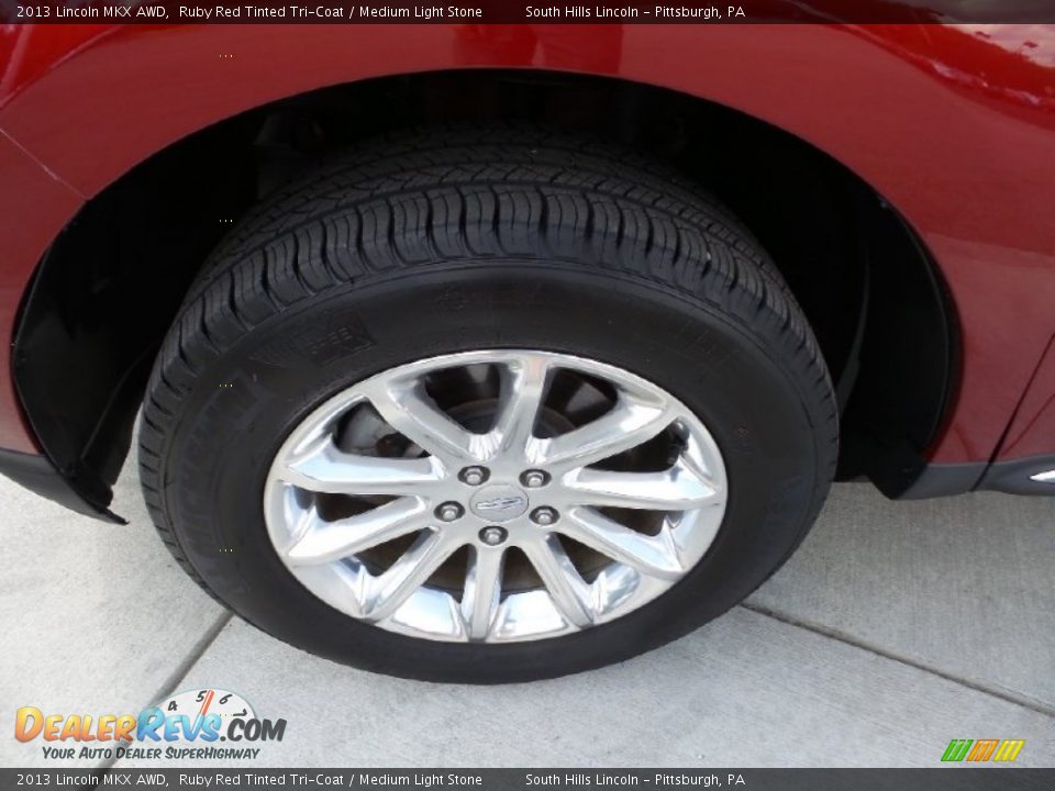 2013 Lincoln MKX AWD Ruby Red Tinted Tri-Coat / Medium Light Stone Photo #15
