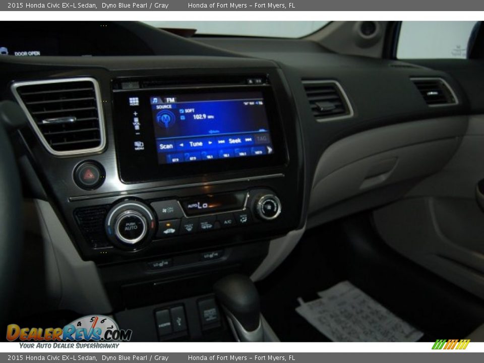 2015 Honda Civic EX-L Sedan Dyno Blue Pearl / Gray Photo #12
