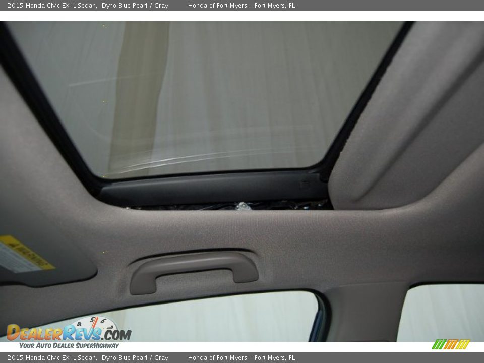 2015 Honda Civic EX-L Sedan Dyno Blue Pearl / Gray Photo #13