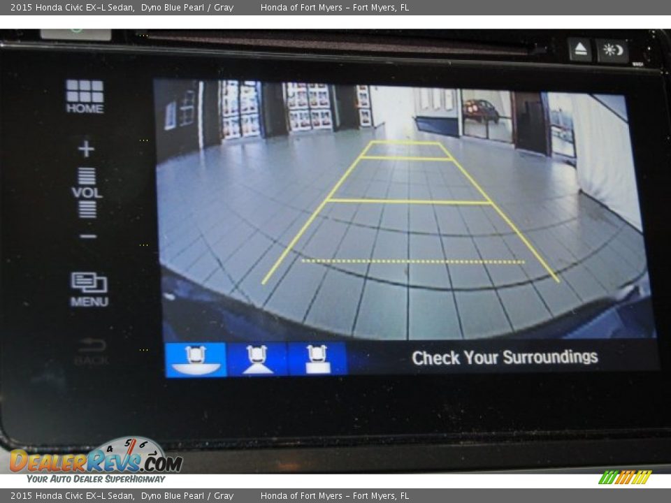 2015 Honda Civic EX-L Sedan Dyno Blue Pearl / Gray Photo #17