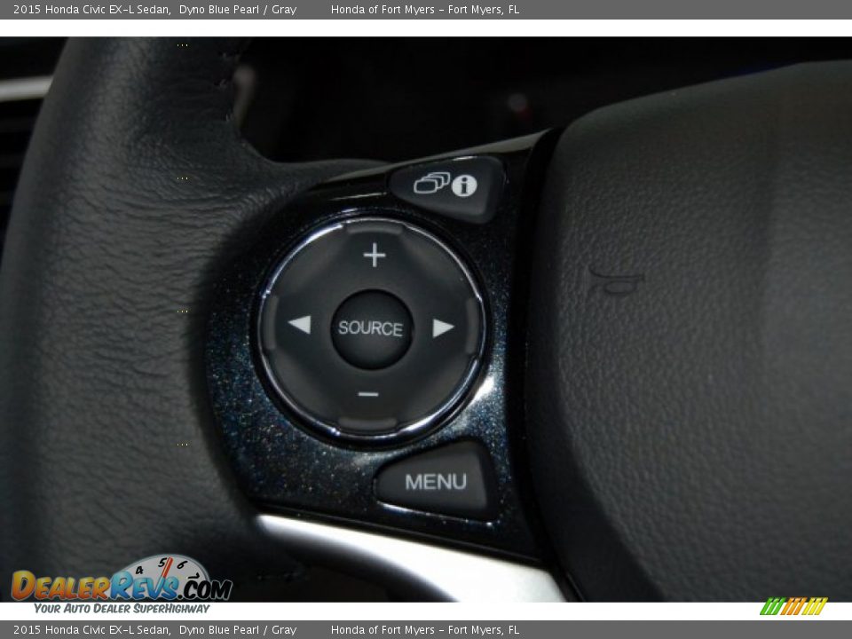 2015 Honda Civic EX-L Sedan Dyno Blue Pearl / Gray Photo #20