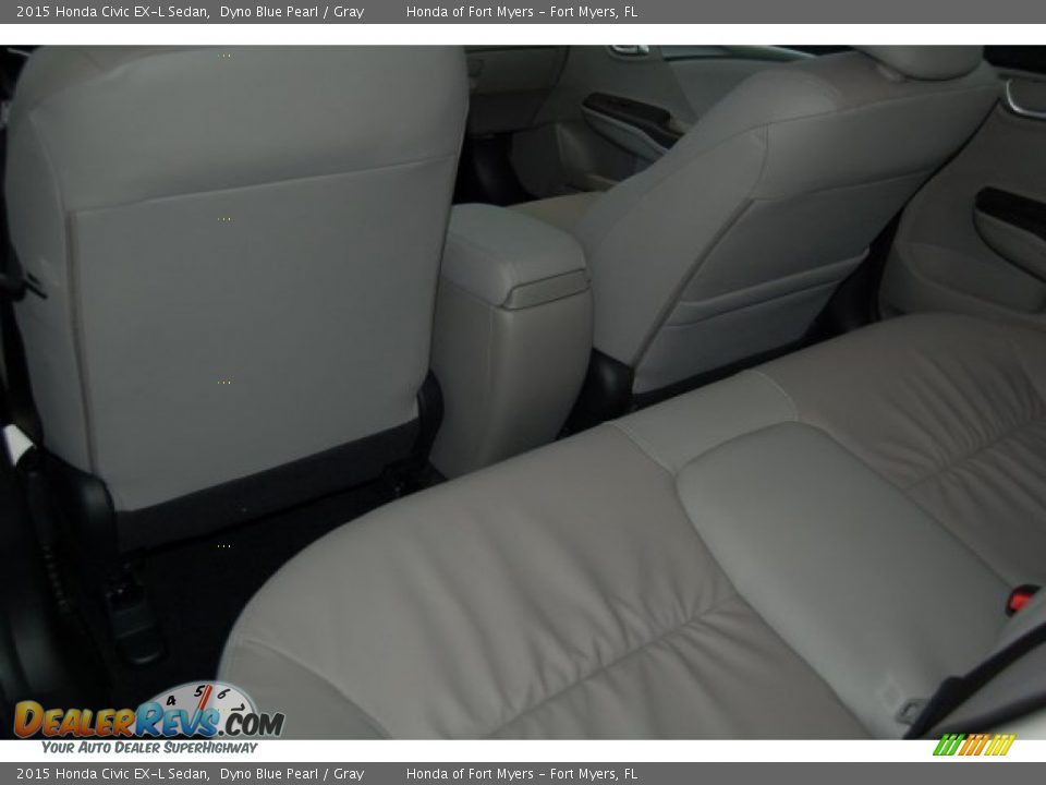 2015 Honda Civic EX-L Sedan Dyno Blue Pearl / Gray Photo #22