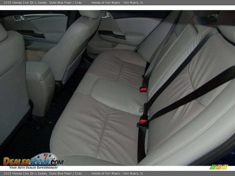 2015 Honda Civic EX-L Sedan Dyno Blue Pearl / Gray Photo #23