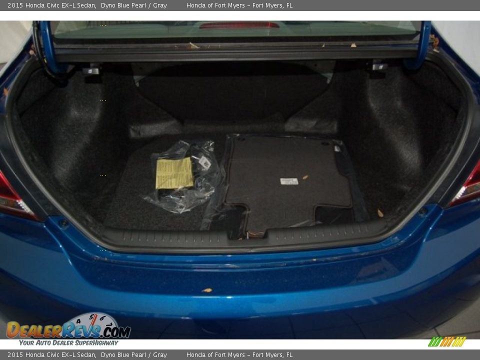 2015 Honda Civic EX-L Sedan Dyno Blue Pearl / Gray Photo #24