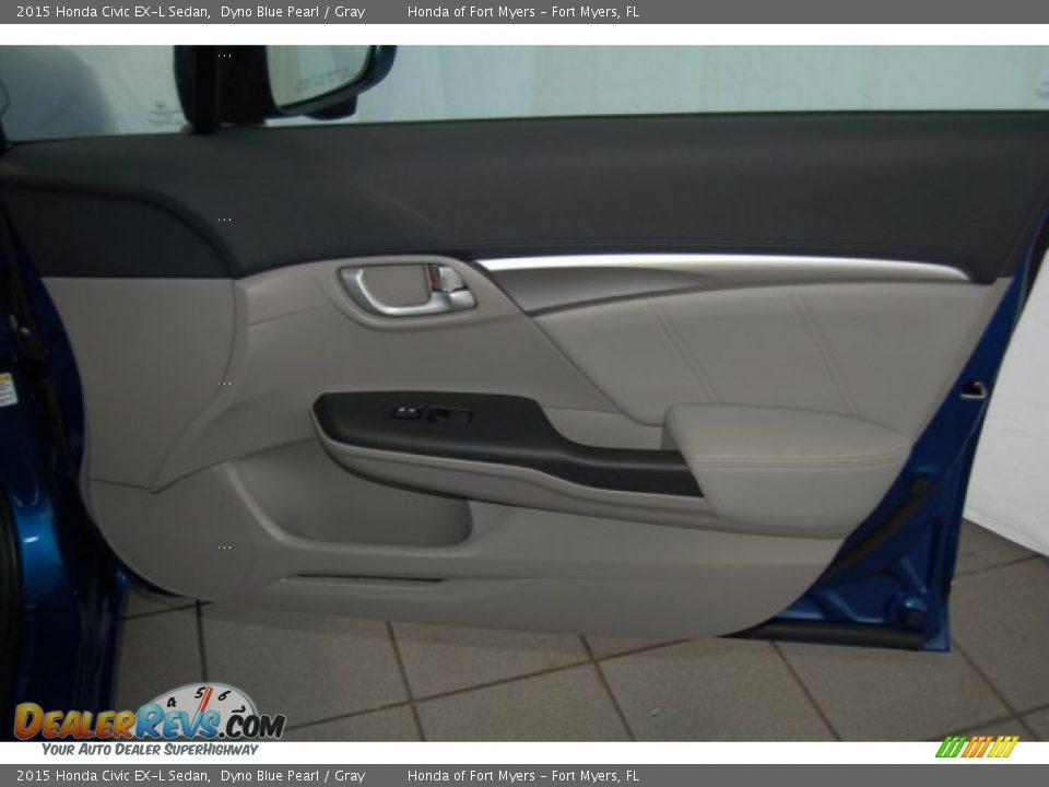 2015 Honda Civic EX-L Sedan Dyno Blue Pearl / Gray Photo #25