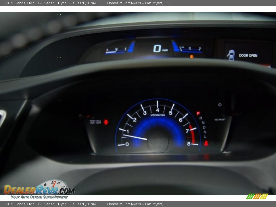 2015 Honda Civic EX-L Sedan Dyno Blue Pearl / Gray Photo #27