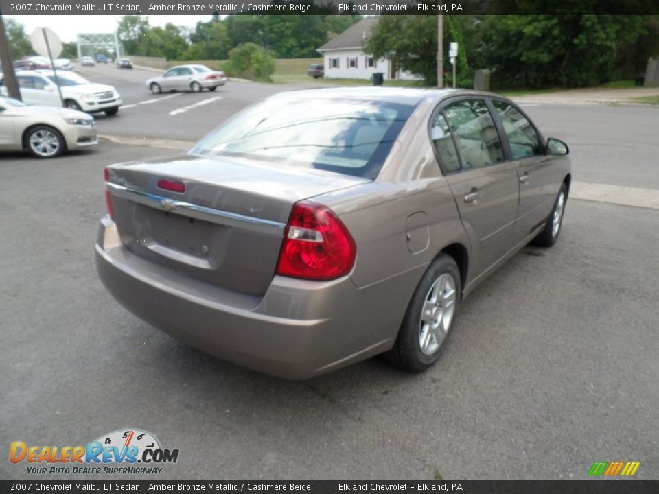 2007 Chevrolet Malibu LT Sedan Amber Bronze Metallic / Cashmere Beige Photo #5