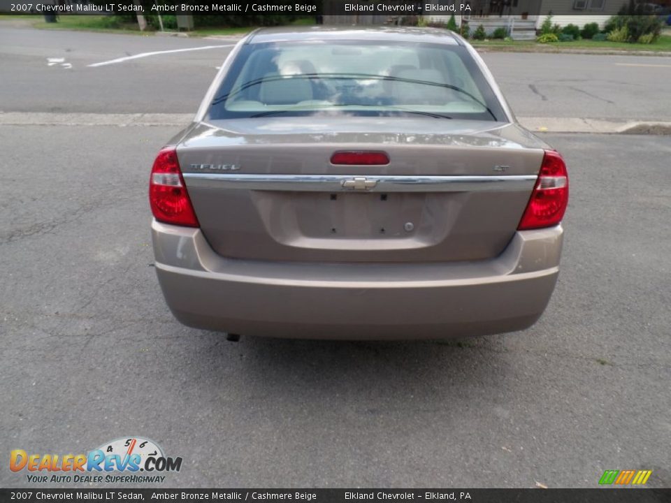 2007 Chevrolet Malibu LT Sedan Amber Bronze Metallic / Cashmere Beige Photo #6