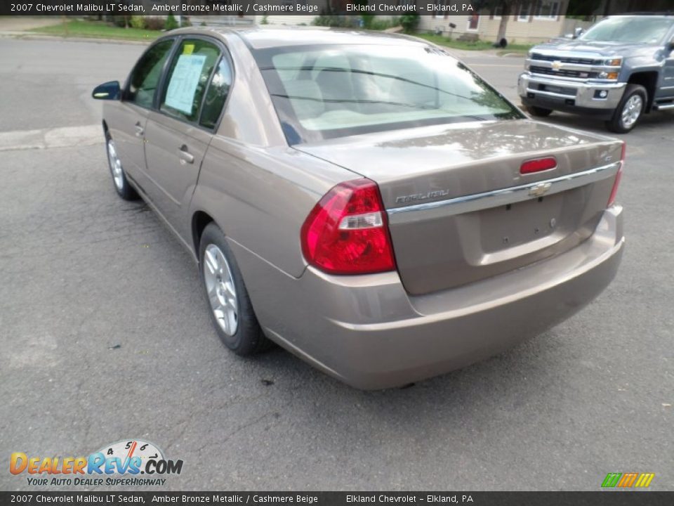 2007 Chevrolet Malibu LT Sedan Amber Bronze Metallic / Cashmere Beige Photo #7