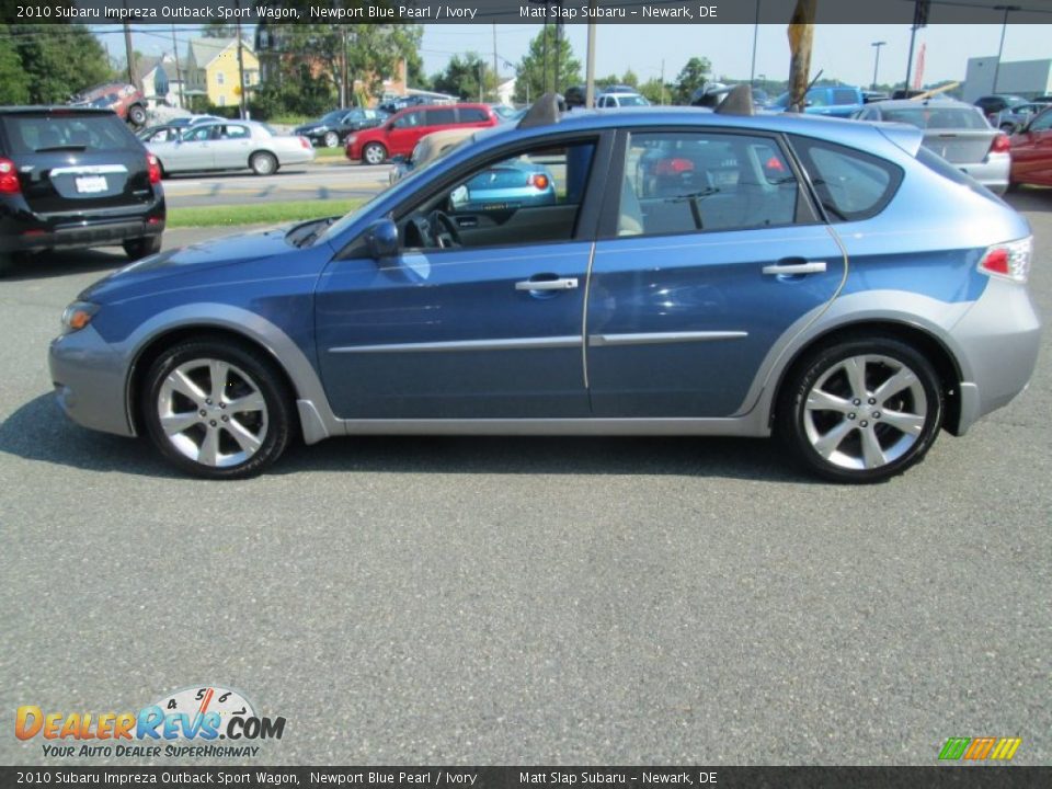2010 Subaru Impreza Outback Sport Wagon Newport Blue Pearl / Ivory Photo #9