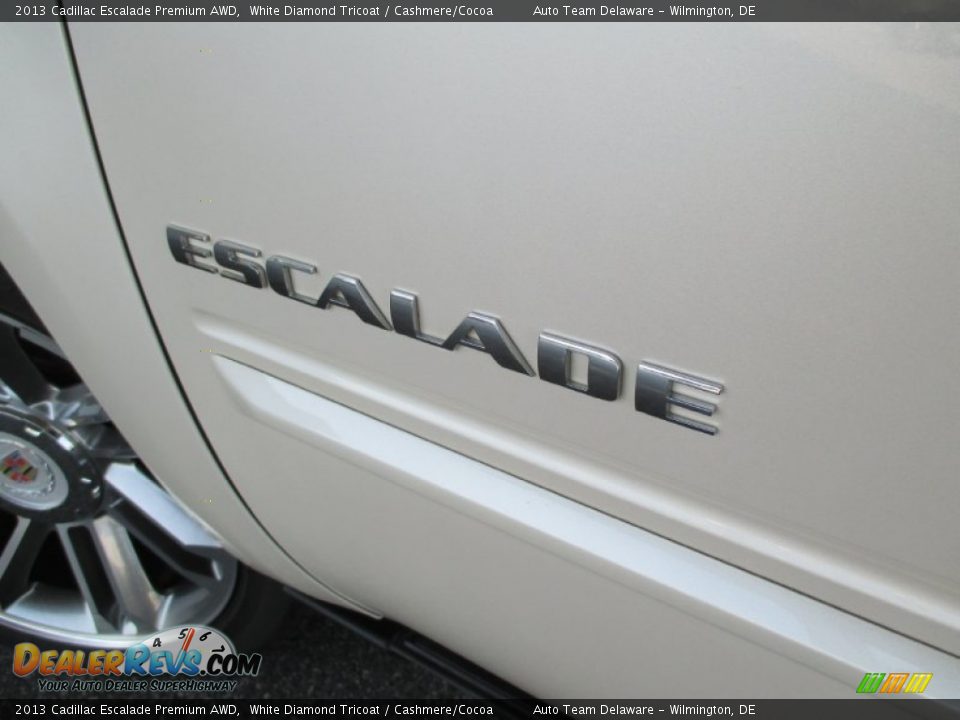 2013 Cadillac Escalade Premium AWD White Diamond Tricoat / Cashmere/Cocoa Photo #36