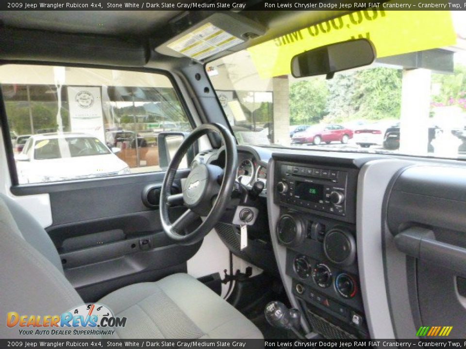 2009 Jeep Wrangler Rubicon 4x4 Stone White / Dark Slate Gray/Medium Slate Gray Photo #4