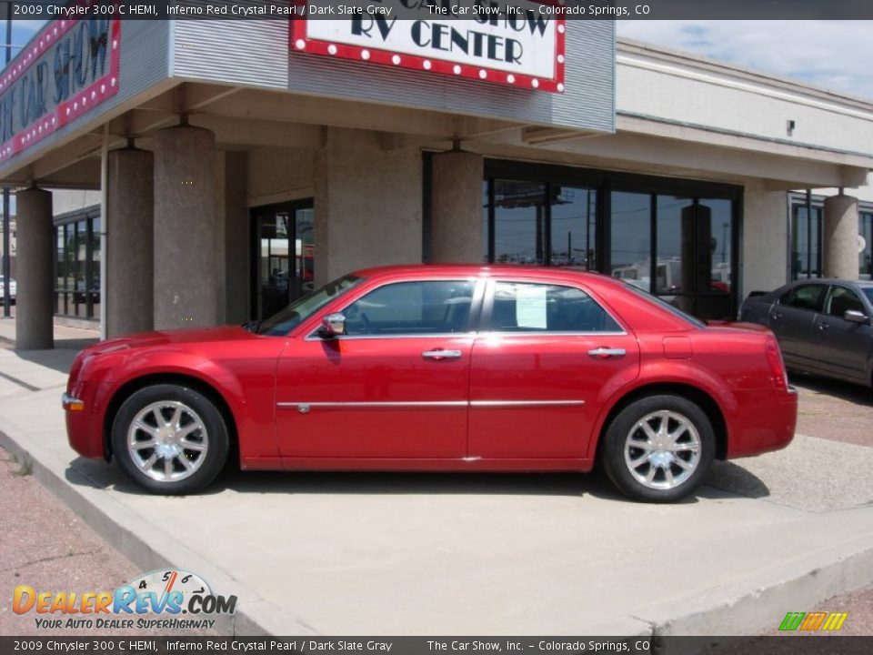 2009 Chrysler 300 C HEMI Inferno Red Crystal Pearl / Dark Slate Gray Photo #2