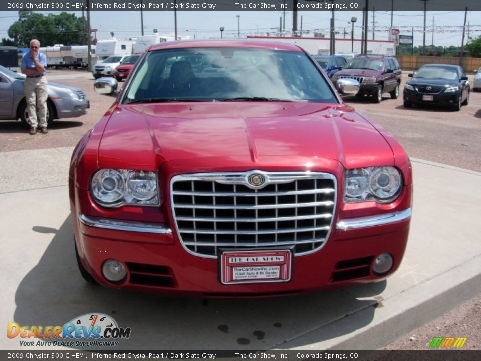 2009 Chrysler 300 C HEMI Inferno Red Crystal Pearl / Dark Slate Gray Photo #8