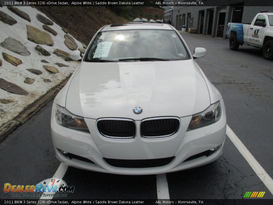 2011 BMW 3 Series 328i xDrive Sedan Alpine White / Saddle Brown Dakota Leather Photo #8
