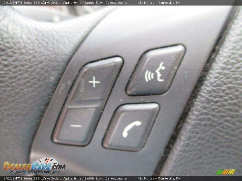 2011 BMW 3 Series 328i xDrive Sedan Alpine White / Saddle Brown Dakota Leather Photo #17