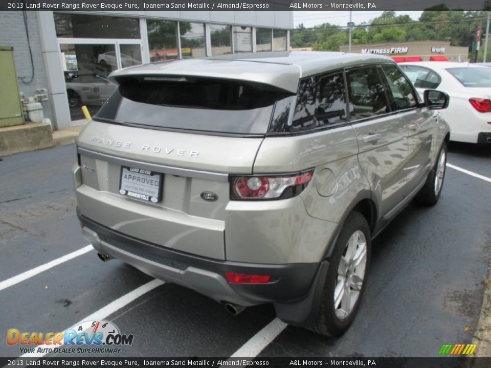2013 Land Rover Range Rover Evoque Pure Ipanema Sand Metallic / Almond/Espresso Photo #6