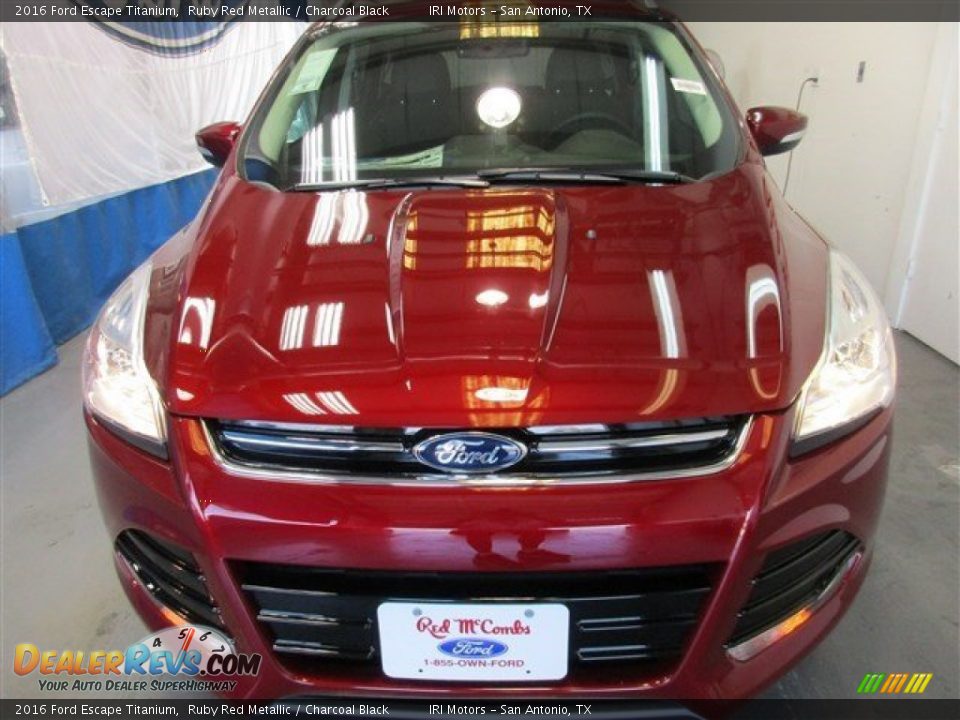 2016 Ford Escape Titanium Ruby Red Metallic / Charcoal Black Photo #2