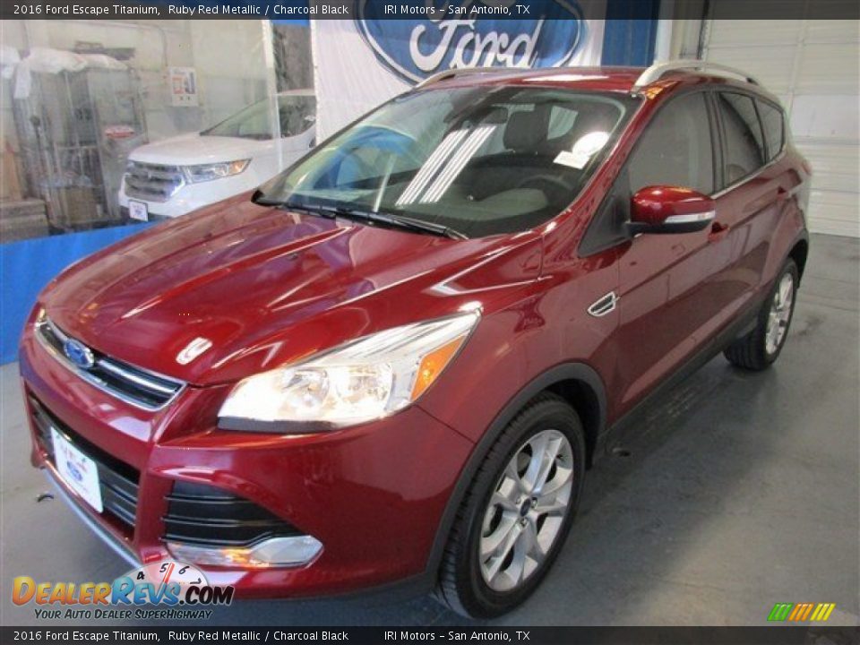 2016 Ford Escape Titanium Ruby Red Metallic / Charcoal Black Photo #3