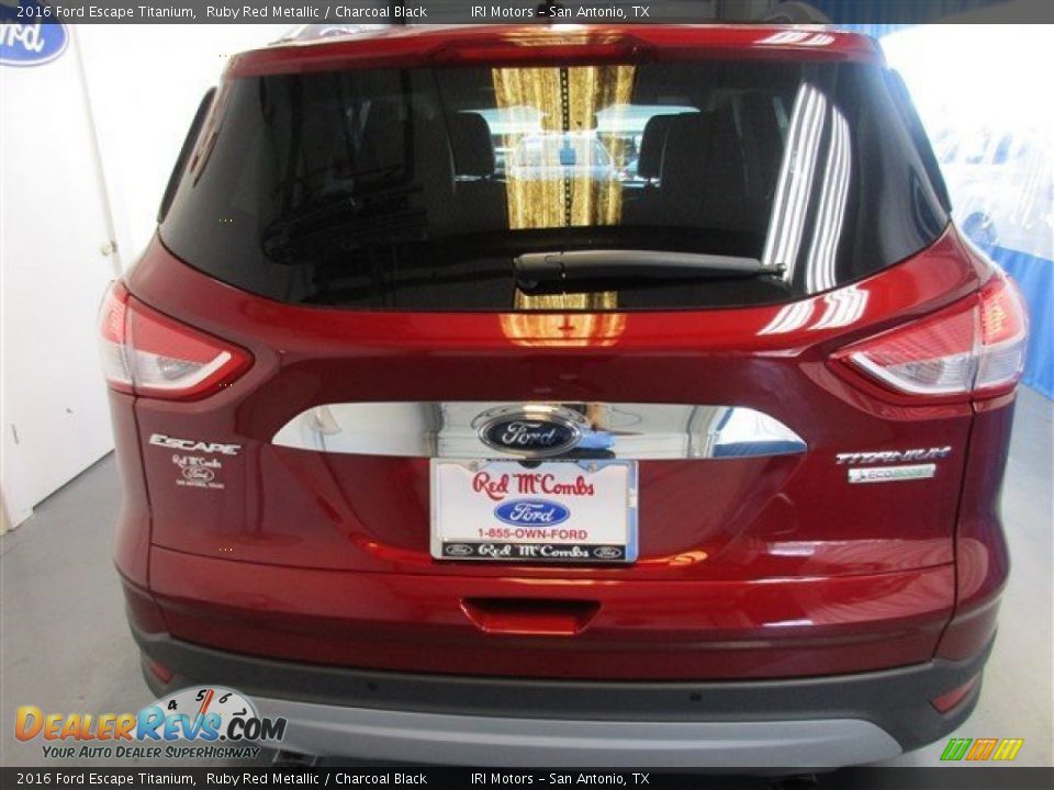2016 Ford Escape Titanium Ruby Red Metallic / Charcoal Black Photo #5