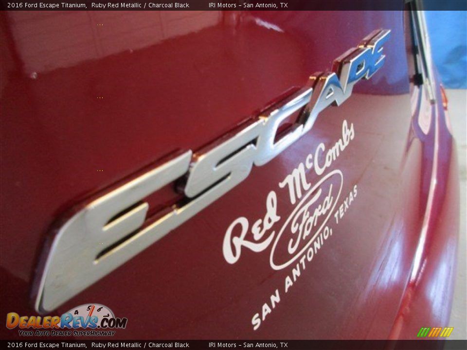 2016 Ford Escape Titanium Ruby Red Metallic / Charcoal Black Photo #6