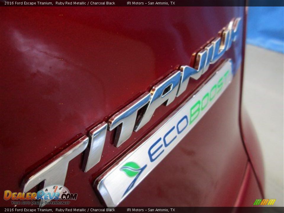 2016 Ford Escape Titanium Ruby Red Metallic / Charcoal Black Photo #7