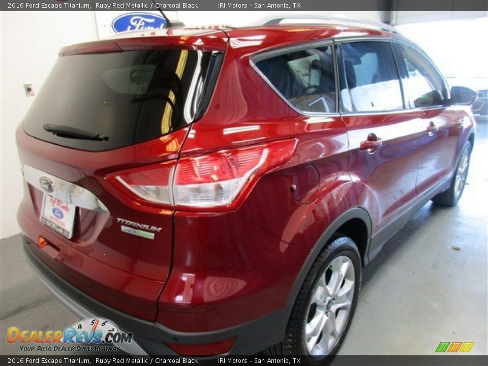 2016 Ford Escape Titanium Ruby Red Metallic / Charcoal Black Photo #8
