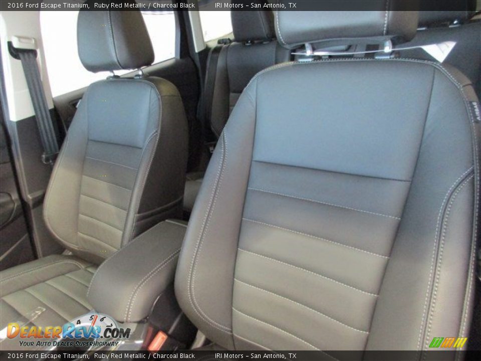 2016 Ford Escape Titanium Ruby Red Metallic / Charcoal Black Photo #9