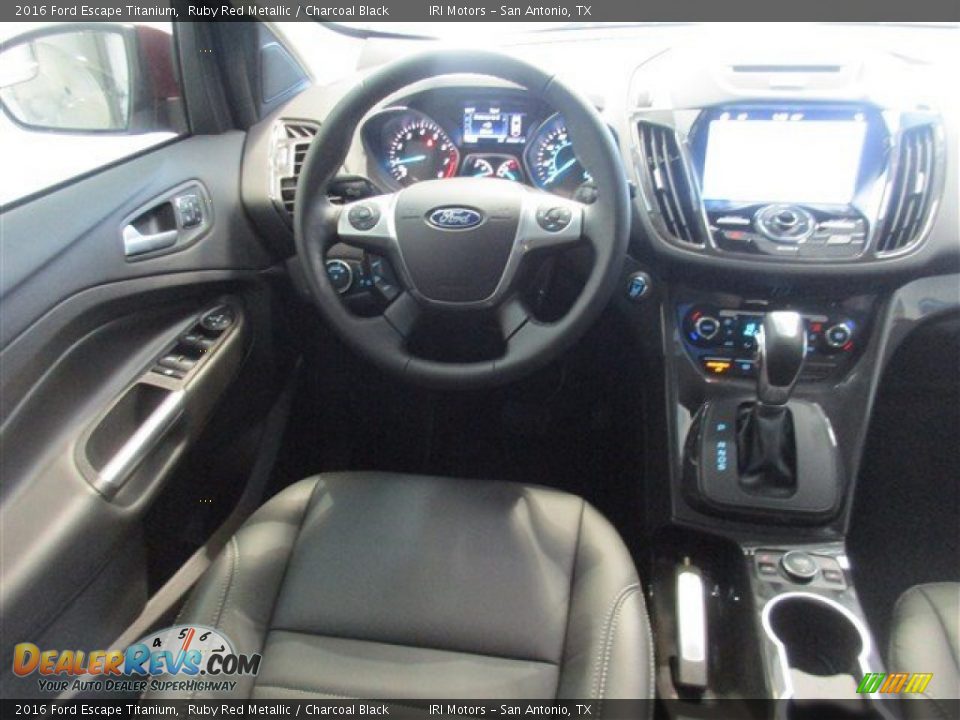 2016 Ford Escape Titanium Ruby Red Metallic / Charcoal Black Photo #11