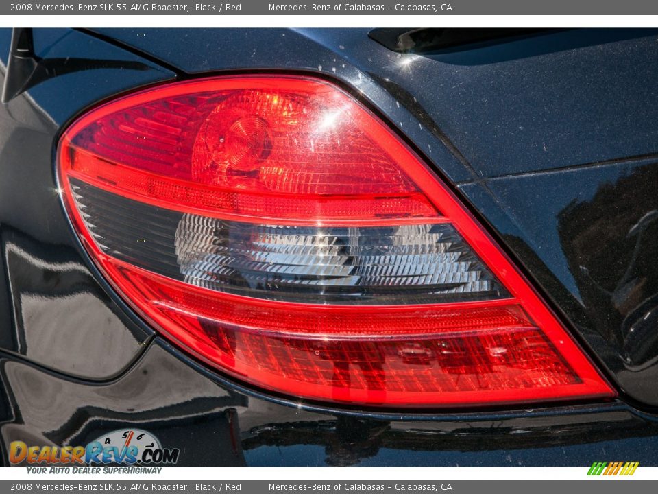 2008 Mercedes-Benz SLK 55 AMG Roadster Black / Red Photo #29