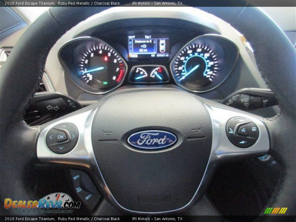 2016 Ford Escape Titanium Ruby Red Metallic / Charcoal Black Photo #21