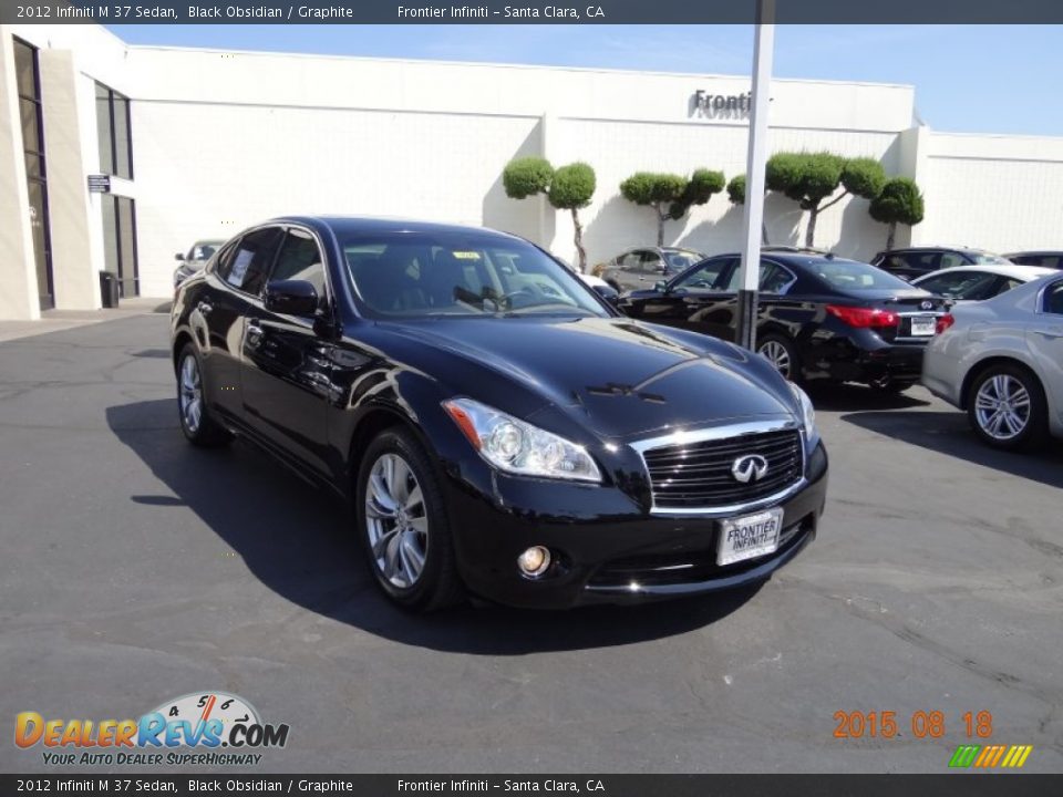 2012 Infiniti M 37 Sedan Black Obsidian / Graphite Photo #3