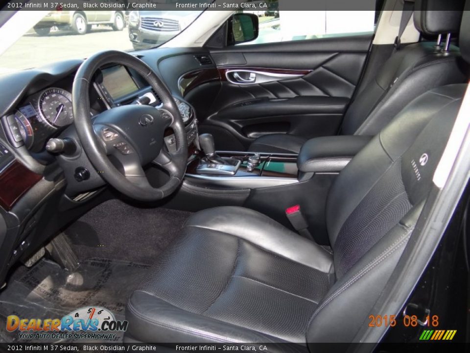 2012 Infiniti M 37 Sedan Black Obsidian / Graphite Photo #8