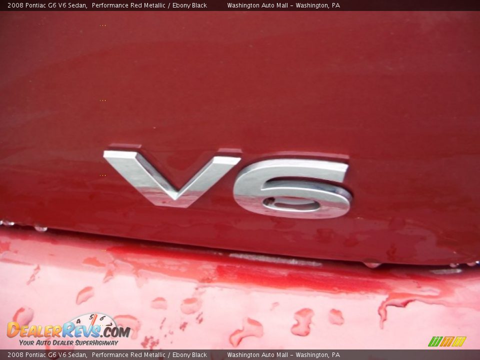 2008 Pontiac G6 V6 Sedan Performance Red Metallic / Ebony Black Photo #9