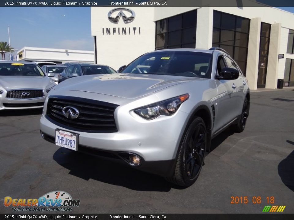 2015 Infiniti QX70 AWD Liquid Platinum / Graphite Photo #1