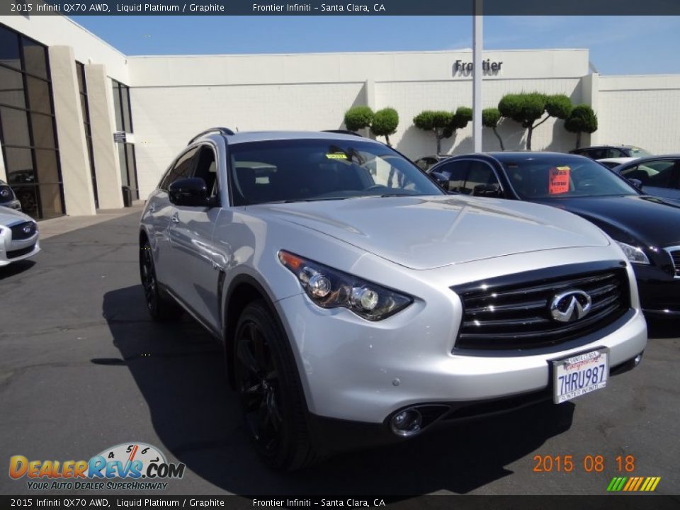 2015 Infiniti QX70 AWD Liquid Platinum / Graphite Photo #3