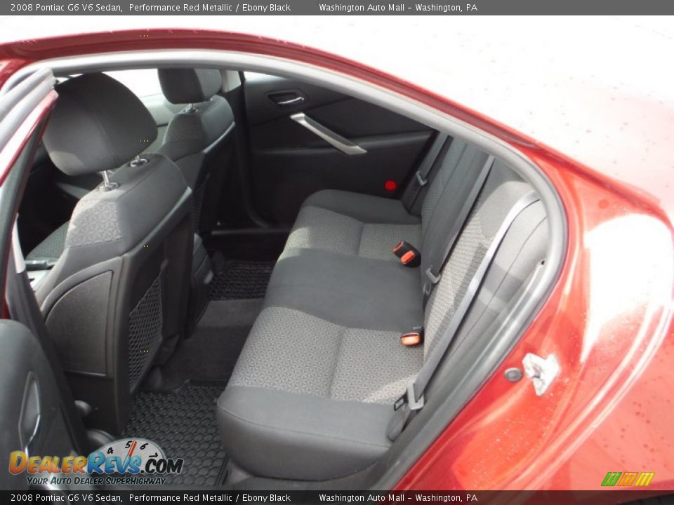2008 Pontiac G6 V6 Sedan Performance Red Metallic / Ebony Black Photo #17