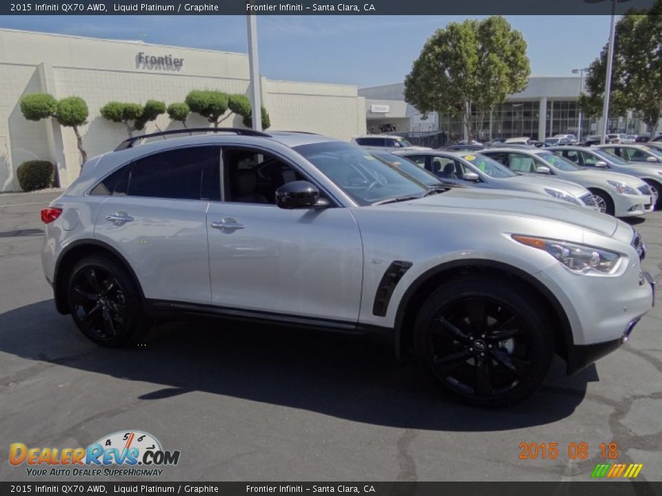 2015 Infiniti QX70 AWD Liquid Platinum / Graphite Photo #5