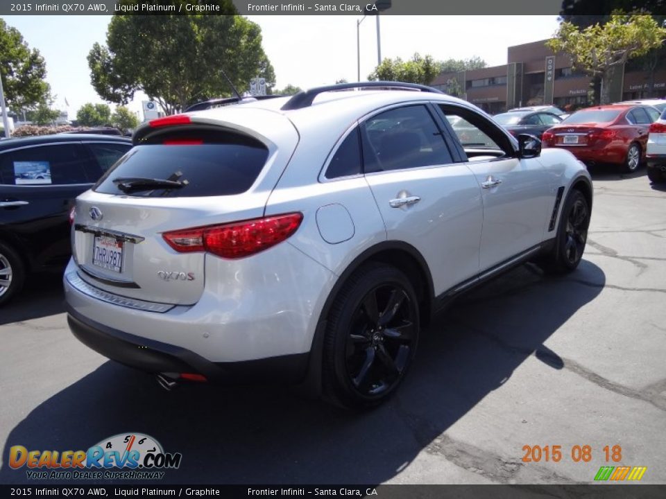 2015 Infiniti QX70 AWD Liquid Platinum / Graphite Photo #6