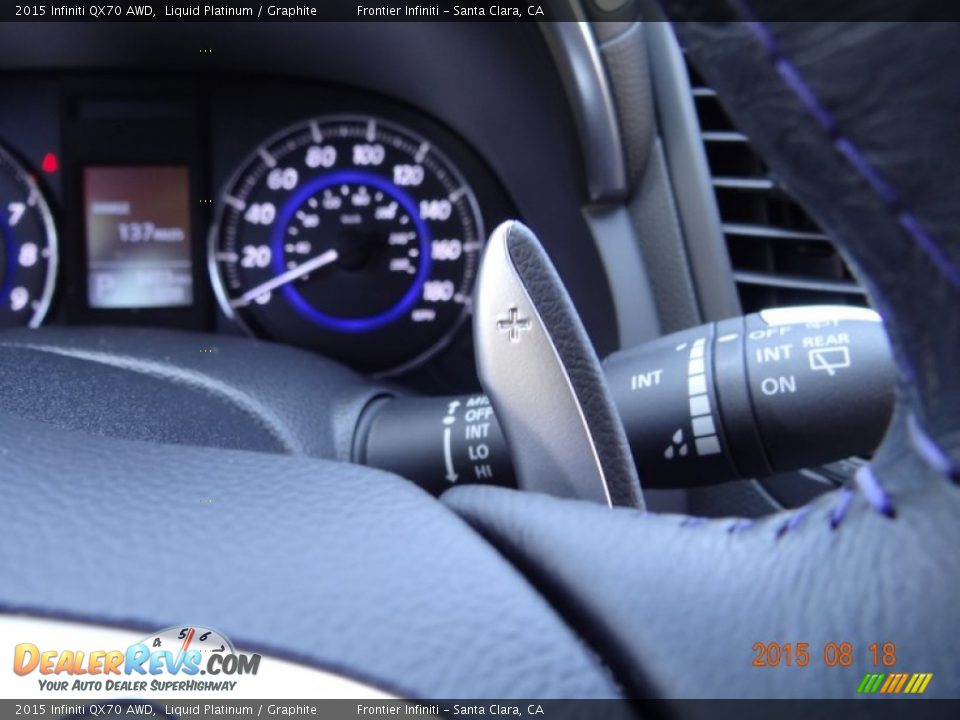 2015 Infiniti QX70 AWD Liquid Platinum / Graphite Photo #13