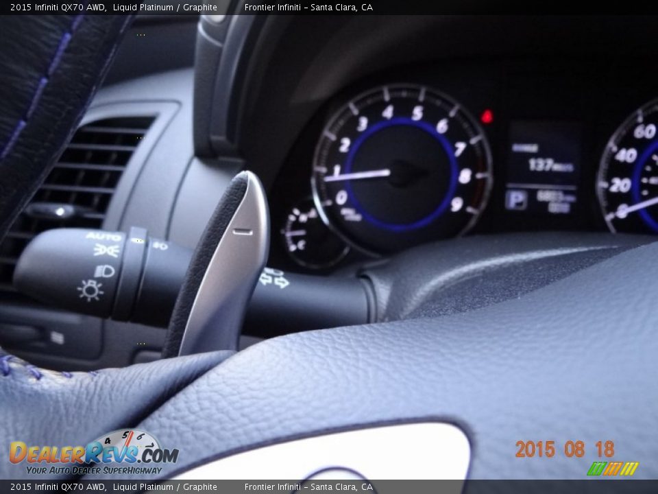2015 Infiniti QX70 AWD Liquid Platinum / Graphite Photo #14